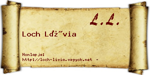 Loch Lívia névjegykártya